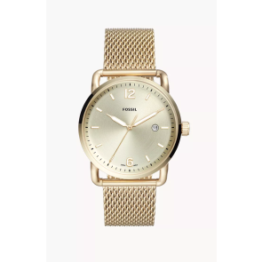 Correa de reloj Fossil FS5420 Acero inoxidable Chapado en oro 22mm